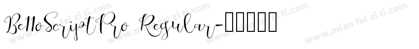 Be11oScriptPro Regular字体转换